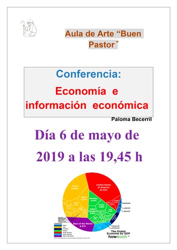 Cartel de la conferencia Economía e información económica