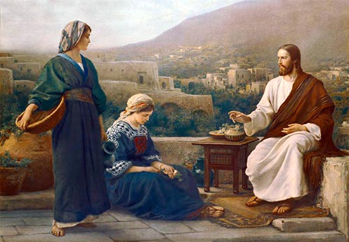 Marta y María con Jesús