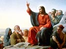 Jesús predica en el monte