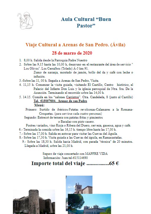 Cartel del viaje a Arenas de San Pedro